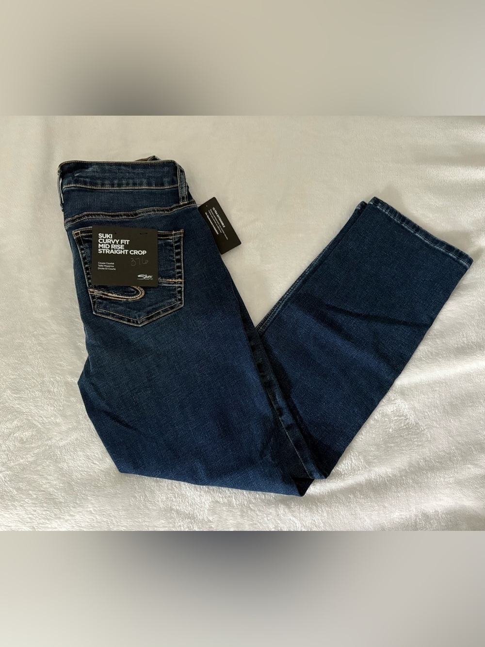Silver Jeans Suki Curvy Mid Rise Straight Crop Britt Straight Jeans Size 26 New
